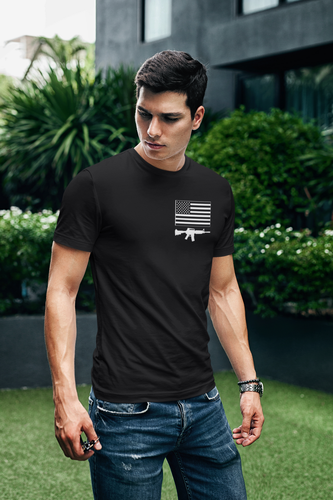 American Flag AR-15 T-Shirt